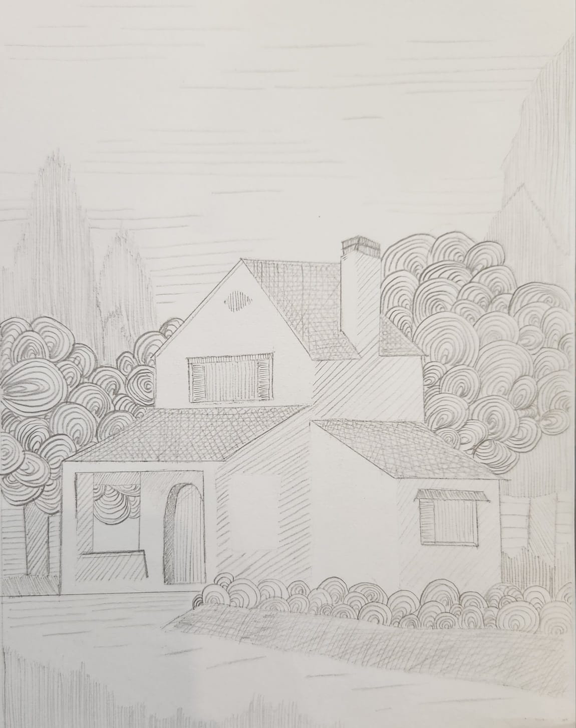 Pencil linen art study